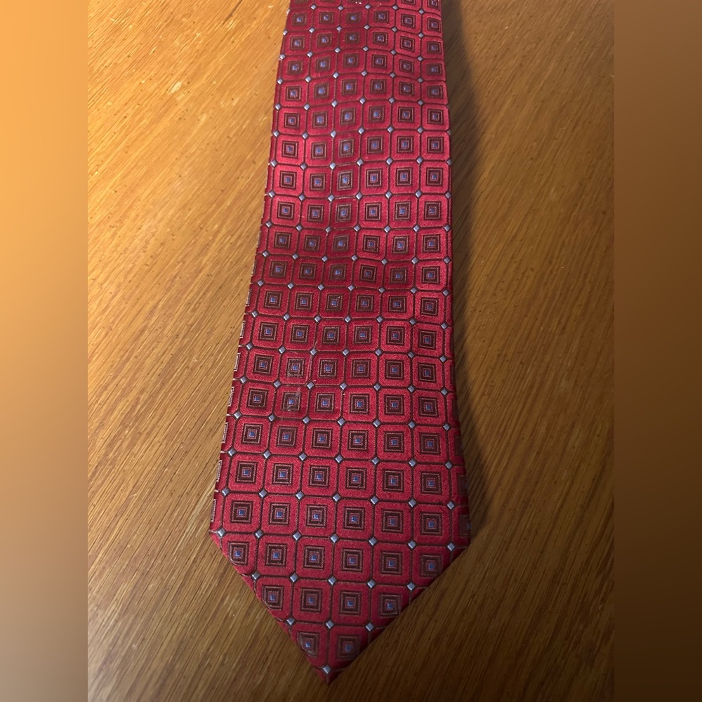 Bocara~Red Patterned Tie~Dress Formal Wear~Business